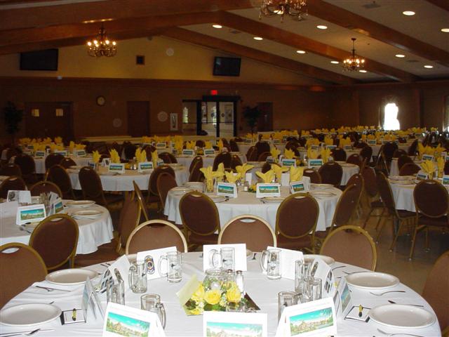 Social Hall set up for banquet