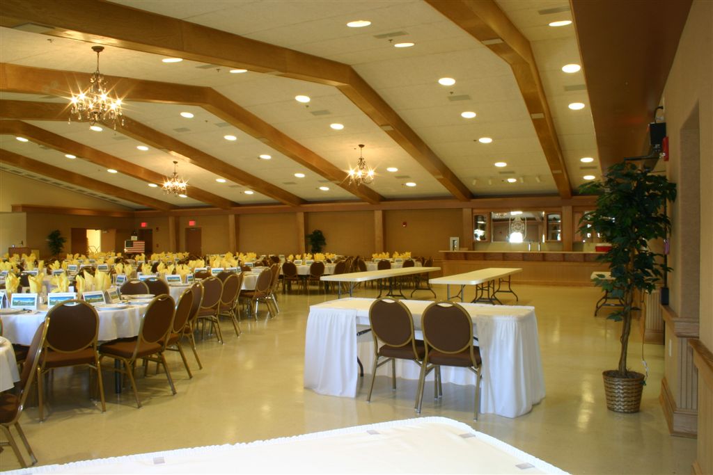 Social Hall set up for banquet