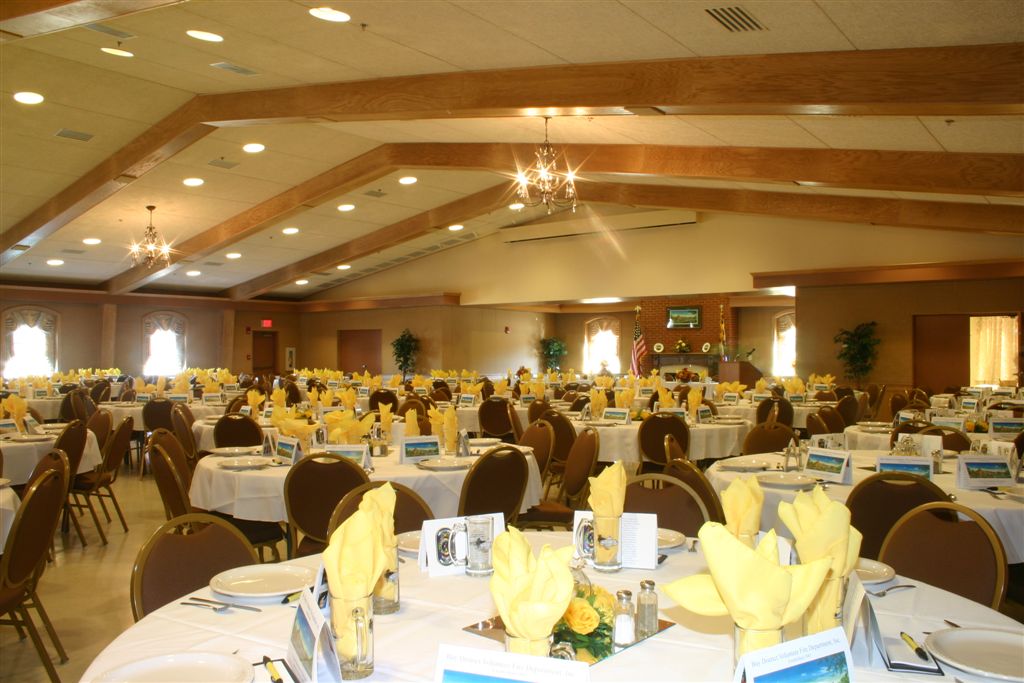 Social Hall set up for banquet