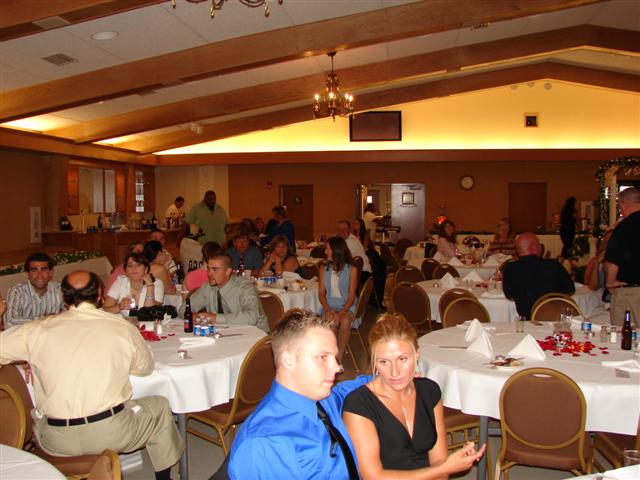Social Hall set up as Wedding Reception