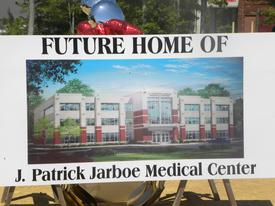 Drawing of the new J. Patrick Jarboe Medical Center located off Buck Hewitt Road in California, Maryland.