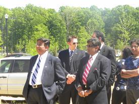 Two doctors that have done so much for the medical community of St. Mary's County Dr. V. K. Shah and Dr. U. K. Shah. Notice the guy with the shades on in the background. He was talking into his hand just a few minutes before I took the shot.