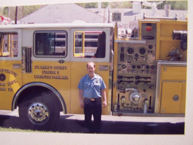 Jim Wentworth in front of old E32