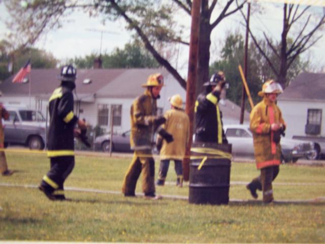 BDVFD Members participating in the battle of the buckets