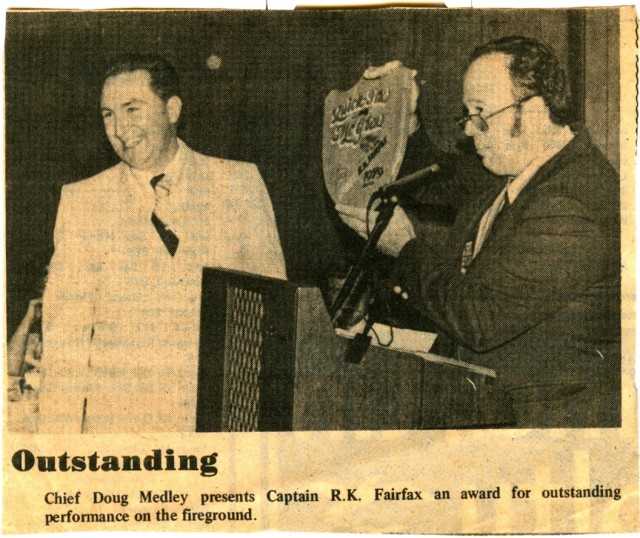 Kieth Fairfax getting his famous &quot;Quick Saw Mcgraw&quot; award