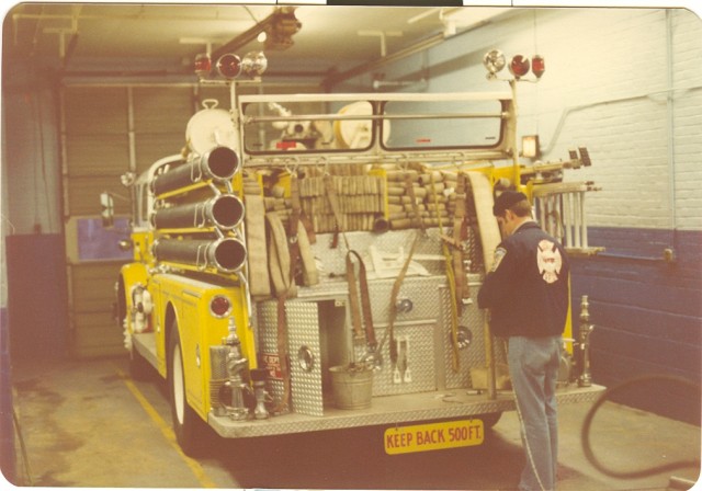 Rick Redmond at the rear of Engine 31 November 1980