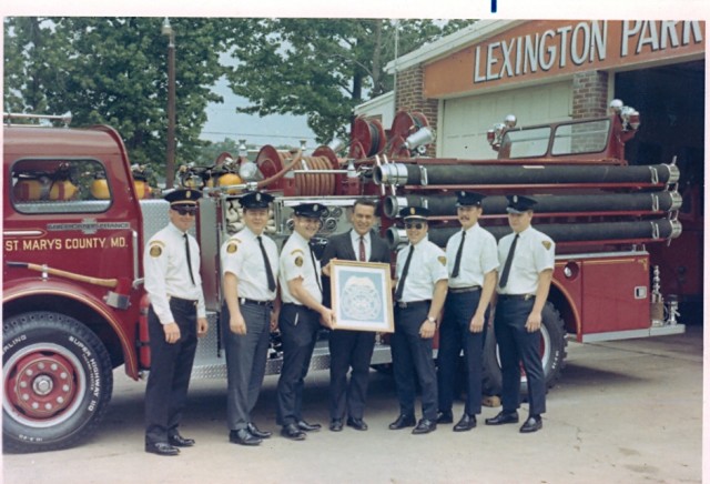 The late Benjamin P. Johnson (Middle) others unknown with Engine 32