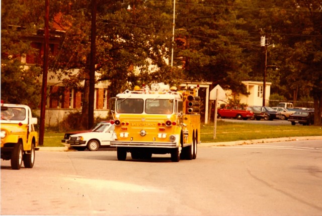 Jeep 3 & Engine 33 in 1982 on Fire Prevention