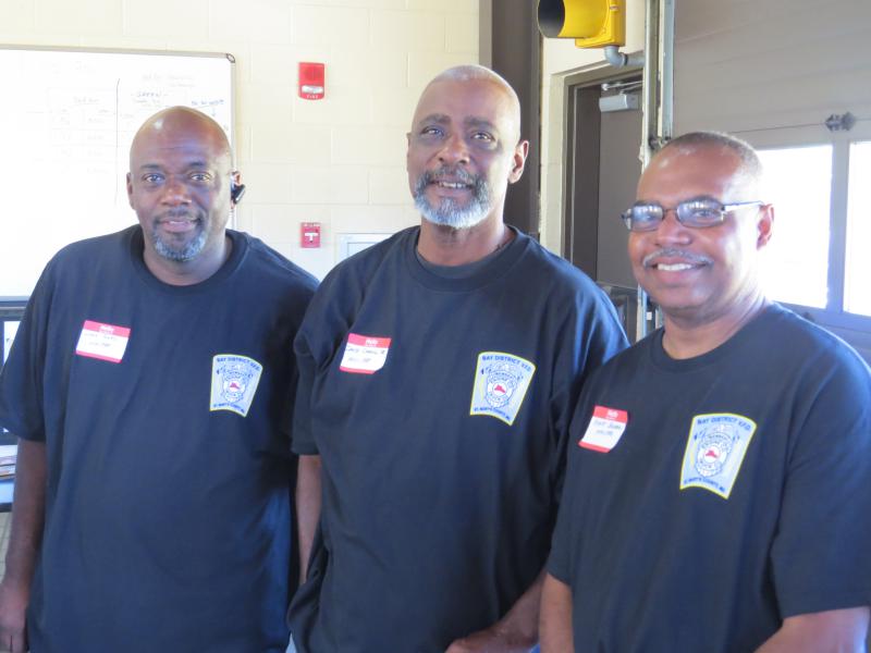 Three of the nicest guys you would ever know and some great previous firefighters. Gregory Jones, David Carroll and Keefe Johnson.