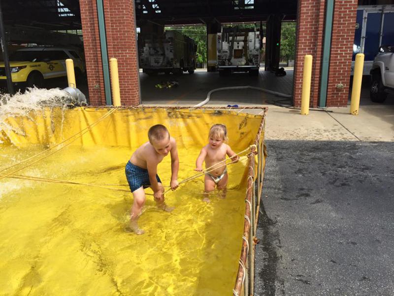 I love this shot most of all. Are they having fun or what. I knew that folding tank was good for something.