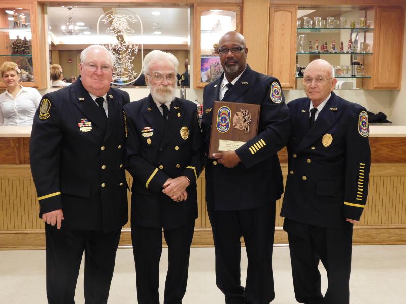 Keith Fairfax, Joe Cooper, Anthony Thomas with his 30 year award and Les Hansen.